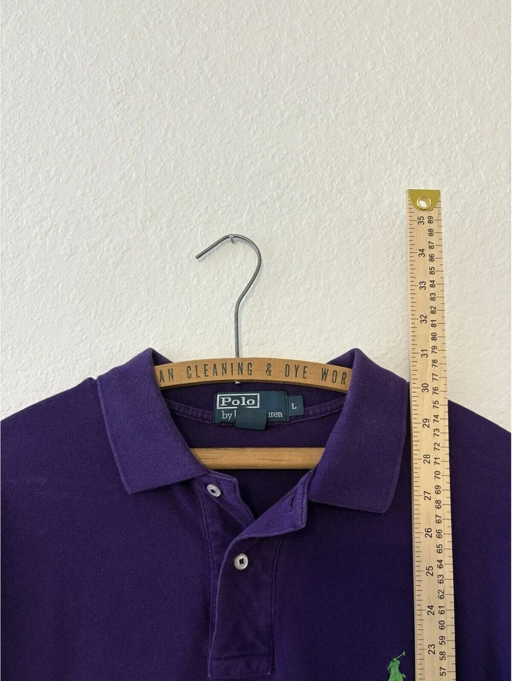 Polo Ralph Lauren Purple Green 100% cotton short sleeve men’s Size Large